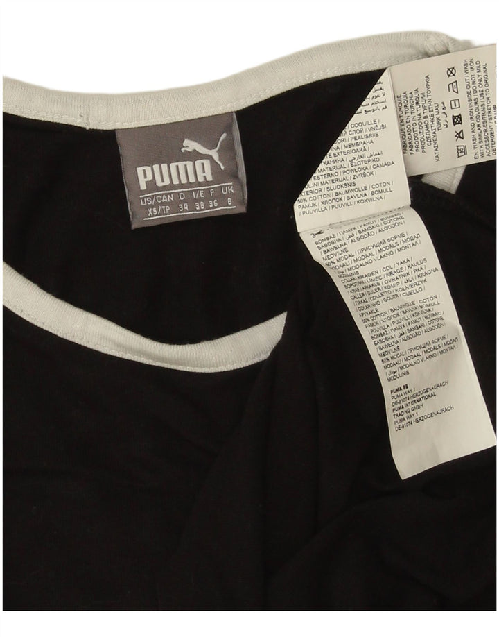 Puma T-shirt graphique pour femme UK 8 Small Noir Modal