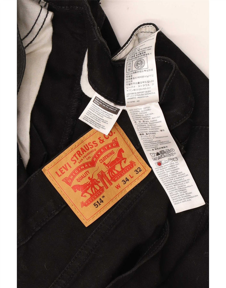 Levi's Jean Droit 514 Homme W34 L32 Noir Coton