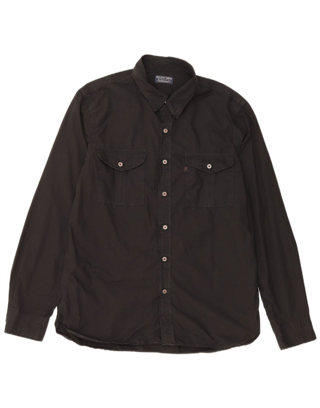 RALPH LAUREN Chemise Homme Large Noir Coton