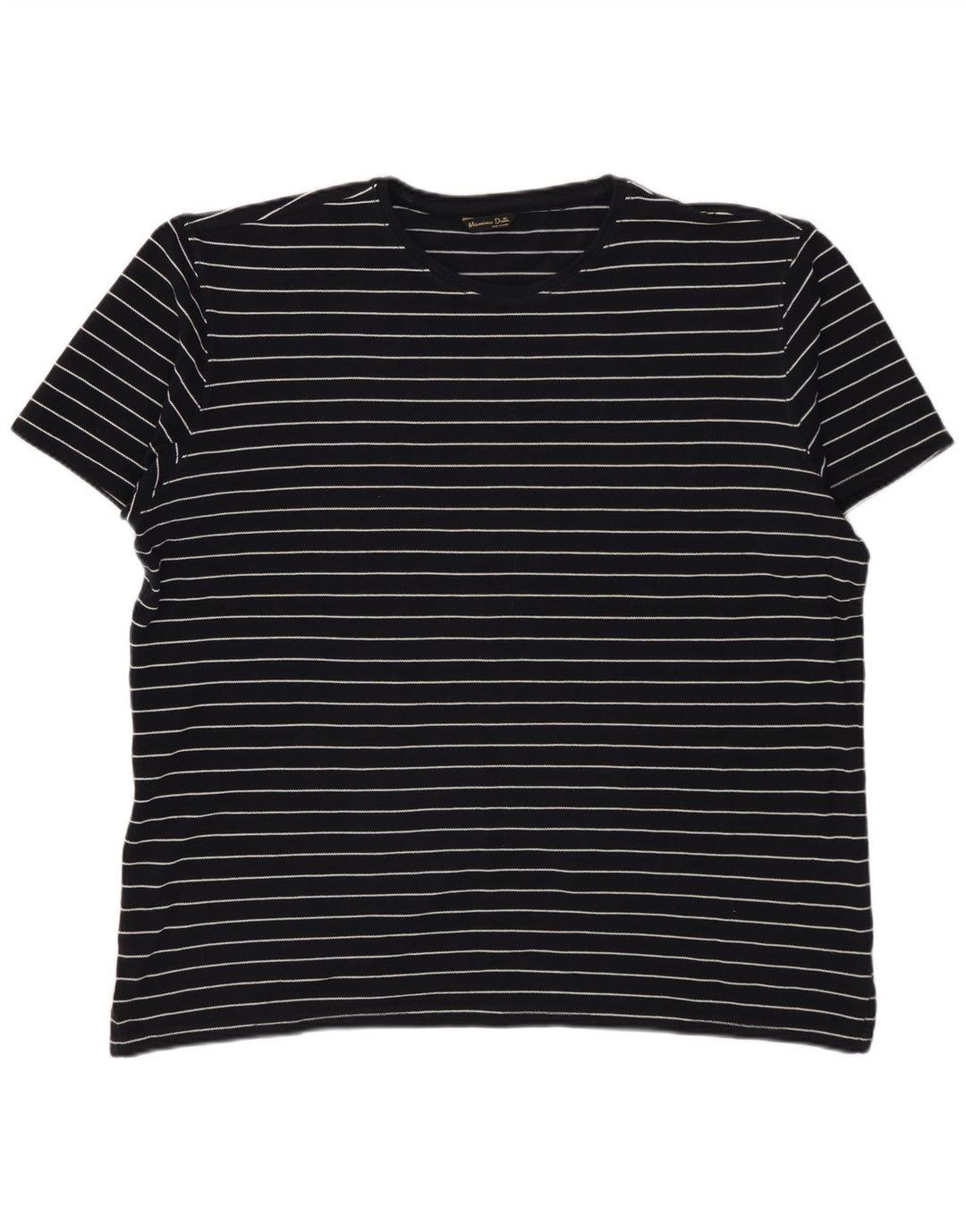 MASSIMO DUTTI T-Shirt Homme Top XL Noir Rayé