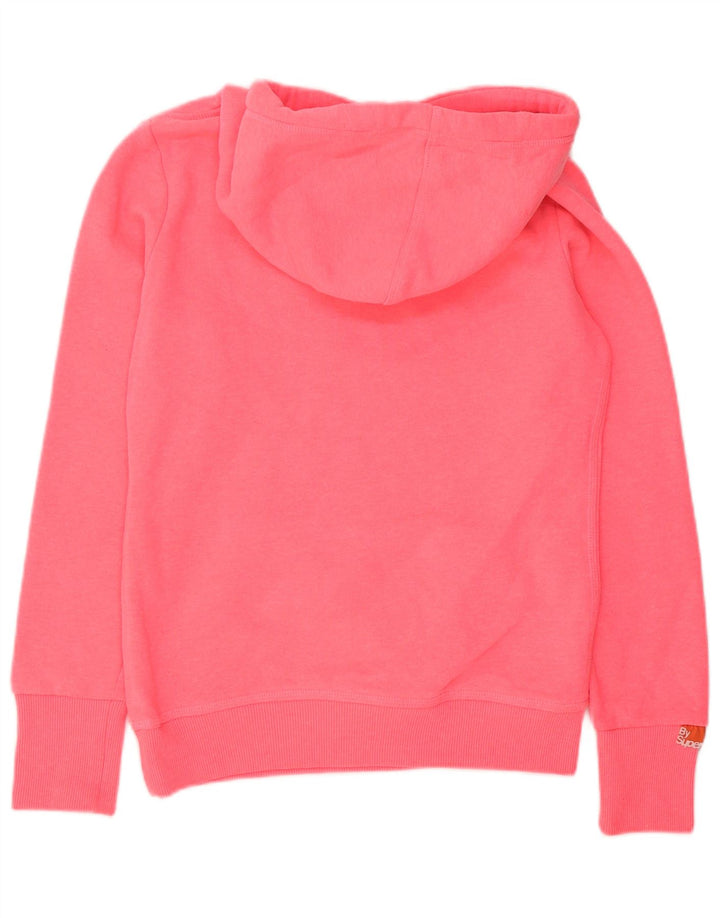 Superdry Pull à capuche graphique pour femme UK 10 Petit Rose Polyester
