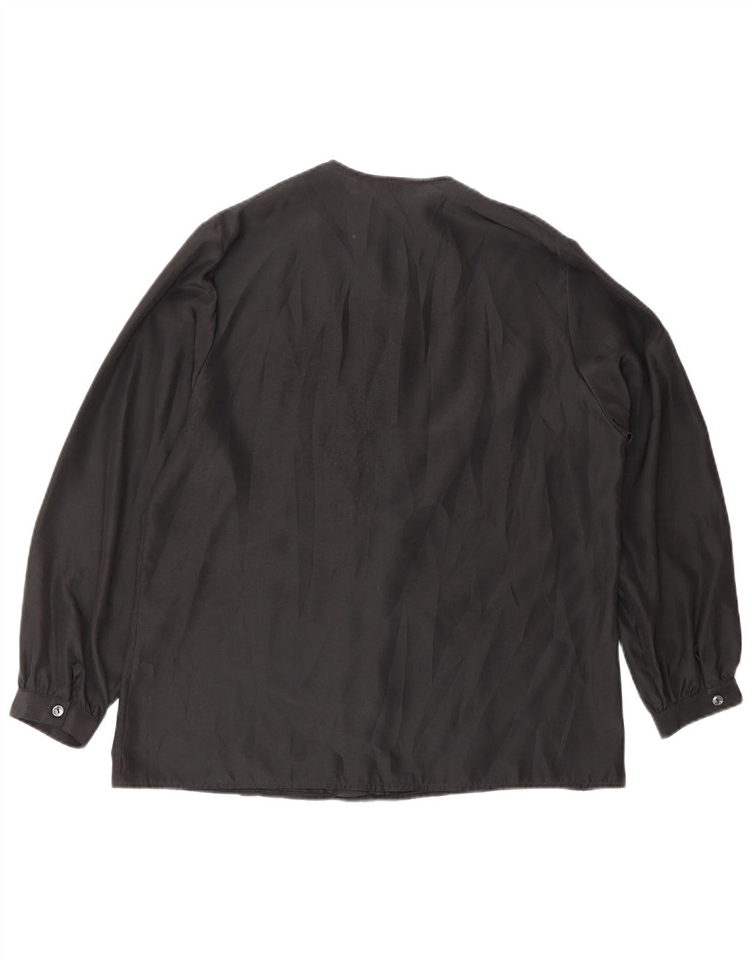 VINTAGE Chemisier Femme IT 46 Large Noir Polyester