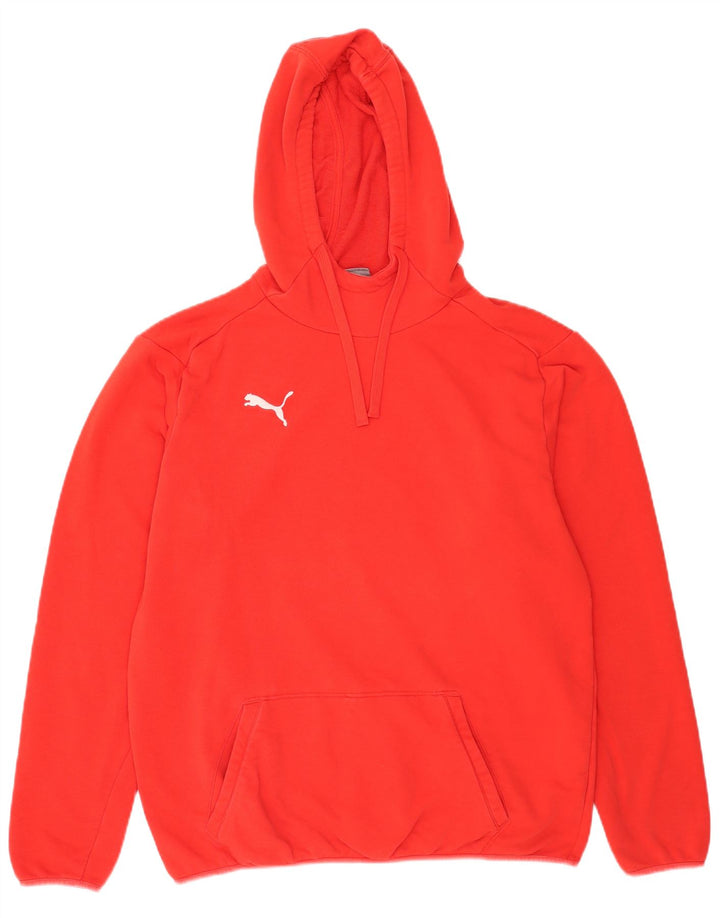 Puma Pull à capuche pour homme en coton rouge Large