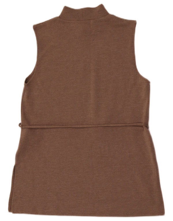 Zara Femme Débardeur UK 12 Marron Moyen Polyester