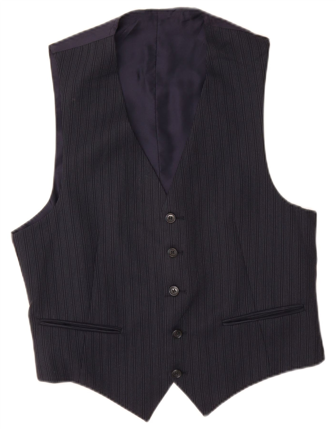 gilet homme vintage Petite rayure bleu marine
