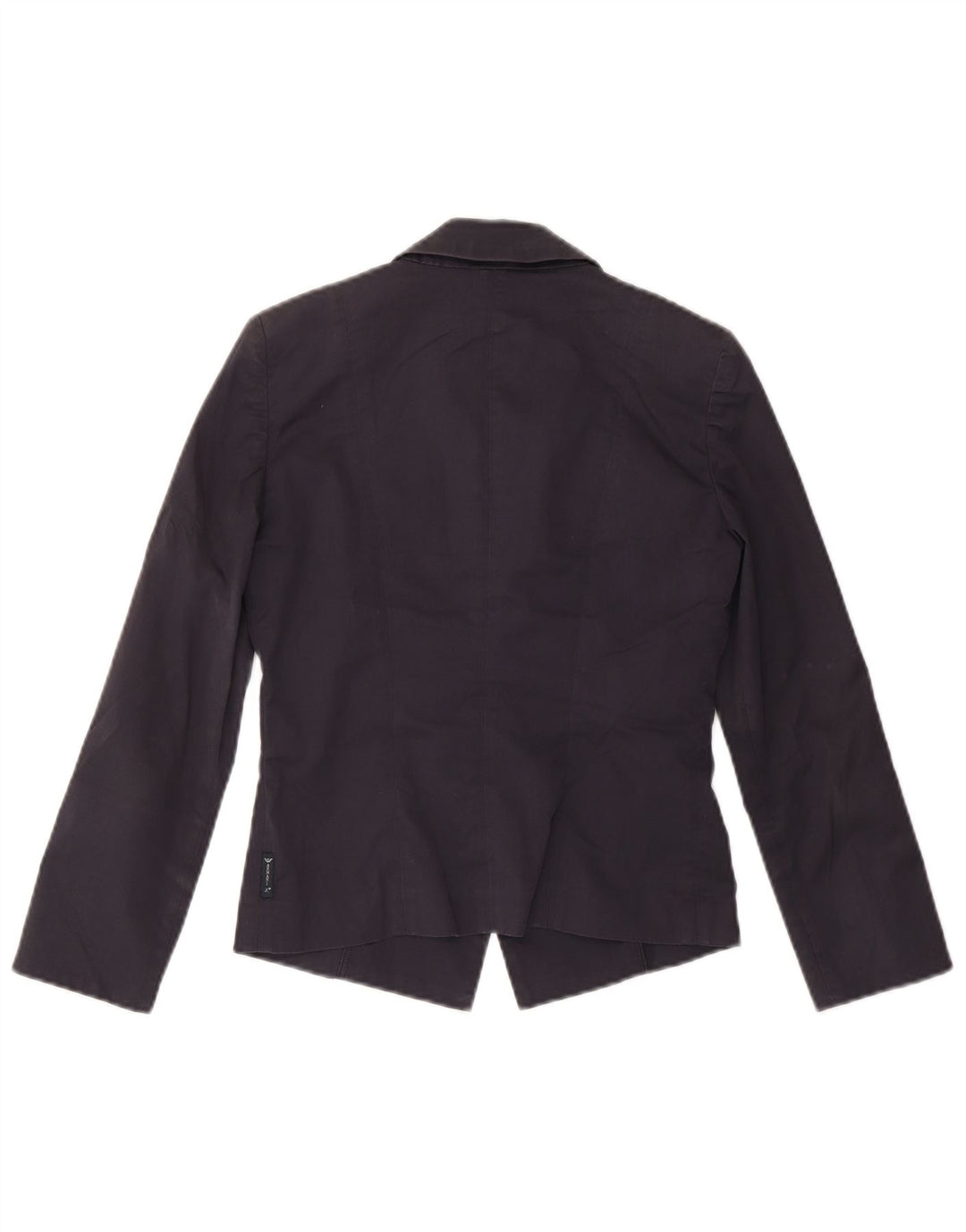 ARMANI Veste blazer courte à 2 boutons pour femme US 4 Petit coton bleu marine