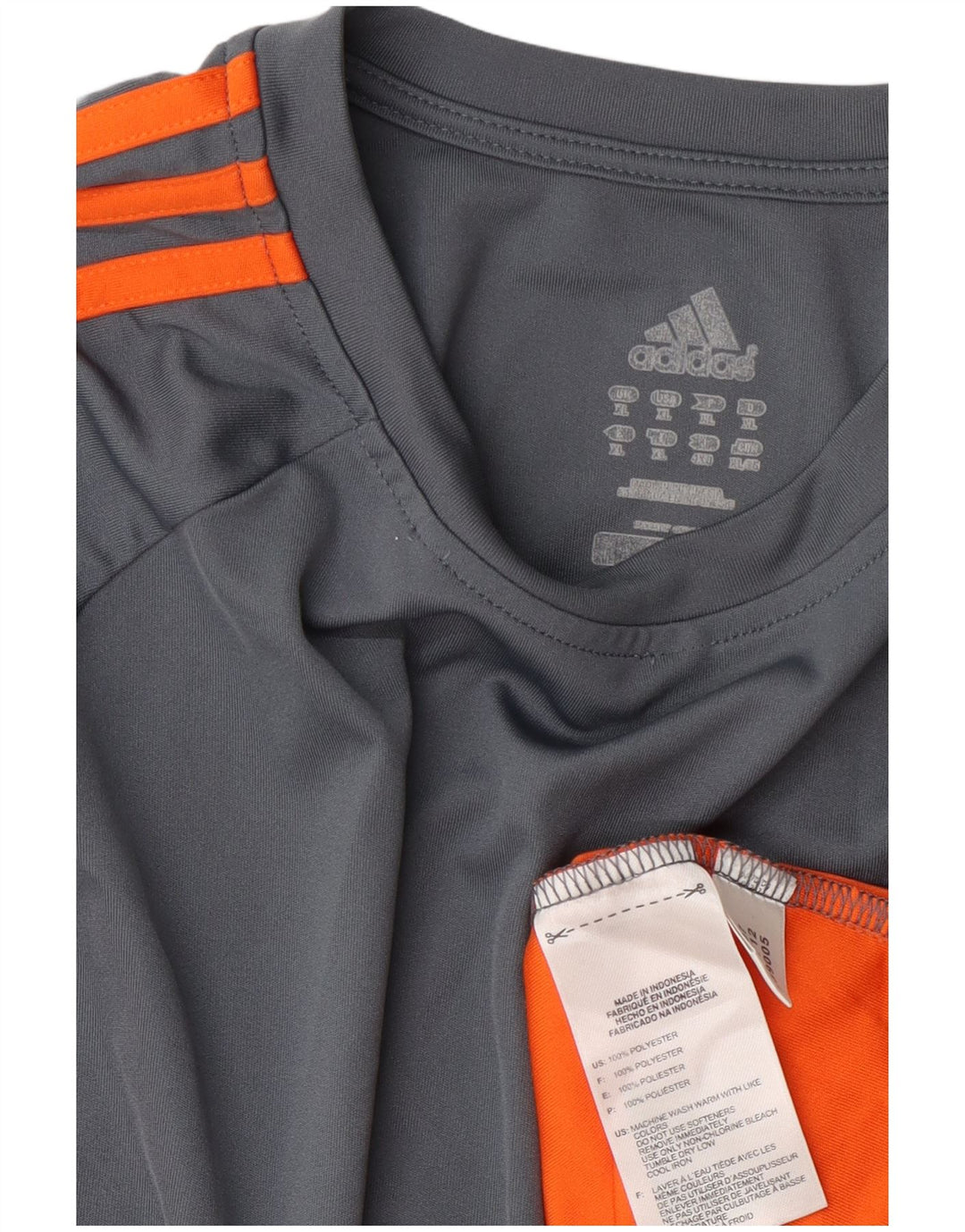 Adidas Hommes Climacool T-Shirt Top XL Gris Colorblock Polyester