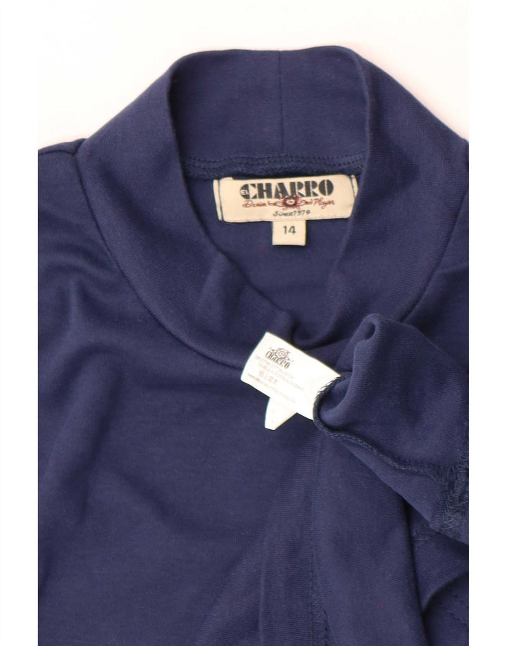 Charro Top Garçon Manches Longues 13-14 ans Bleu Marine Coton