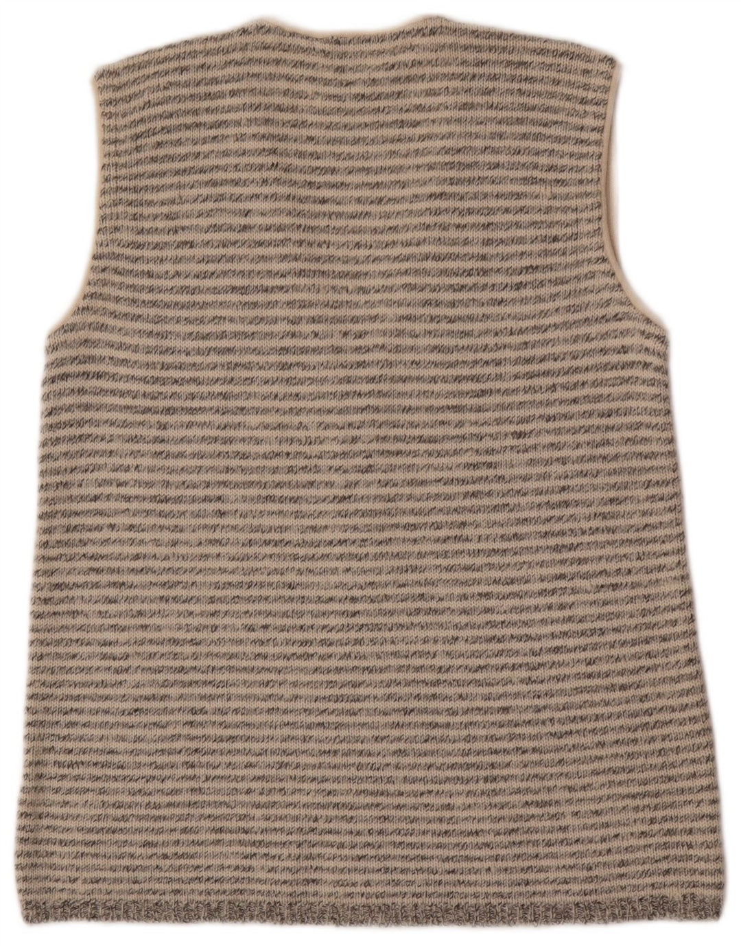 vintage Mens Cardigan sans manches Pull Petit Gris Check