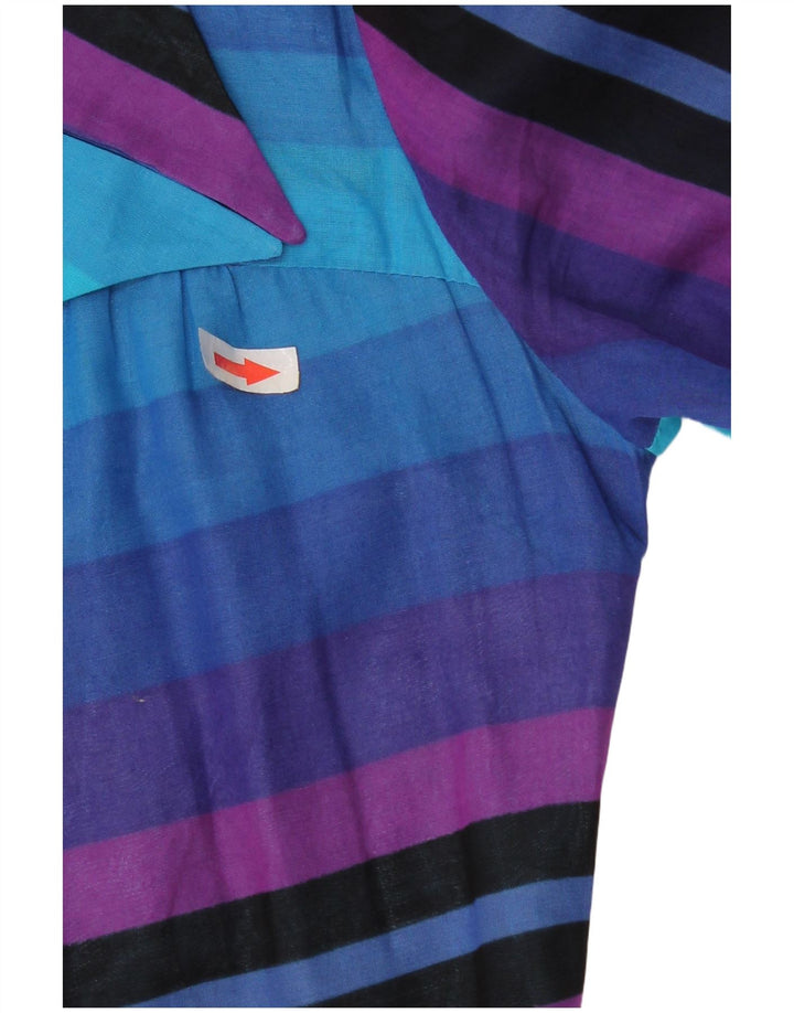 Barbara Robe longue à manches longues pour femme UK 10 Petites rayures multicolores