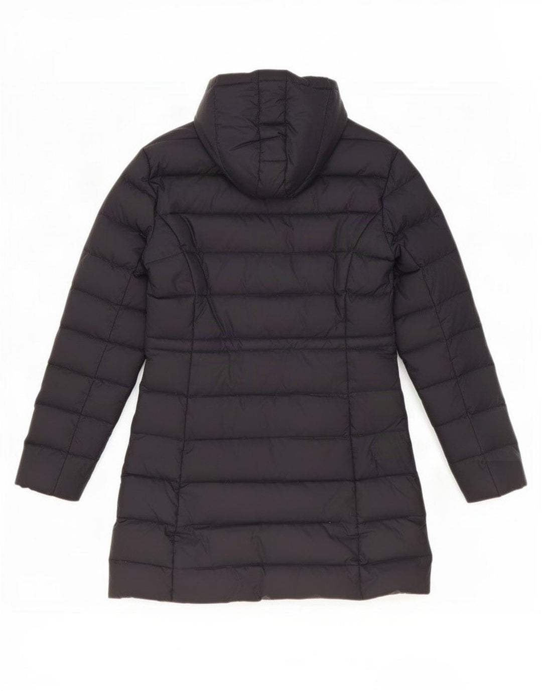 Benetton Manteau Rembourré À Capuche Femme IT 44 Polyester Noir Moyen