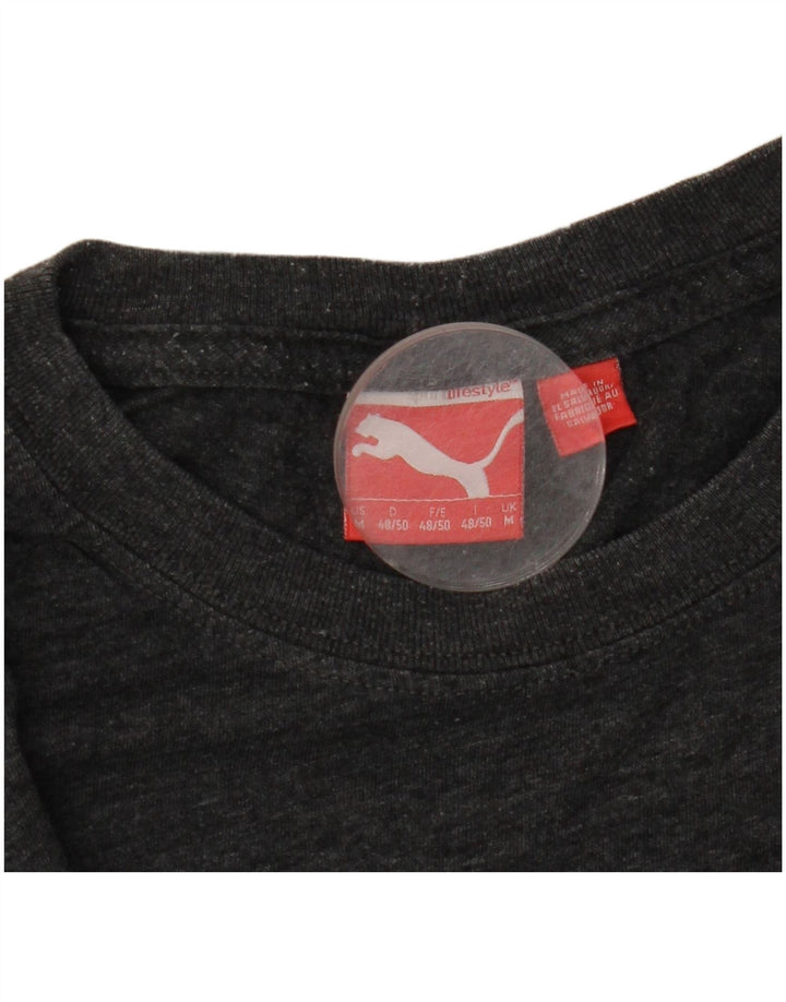 PUMA T-Shirt Graphique Homme Gris Moyen Chiné