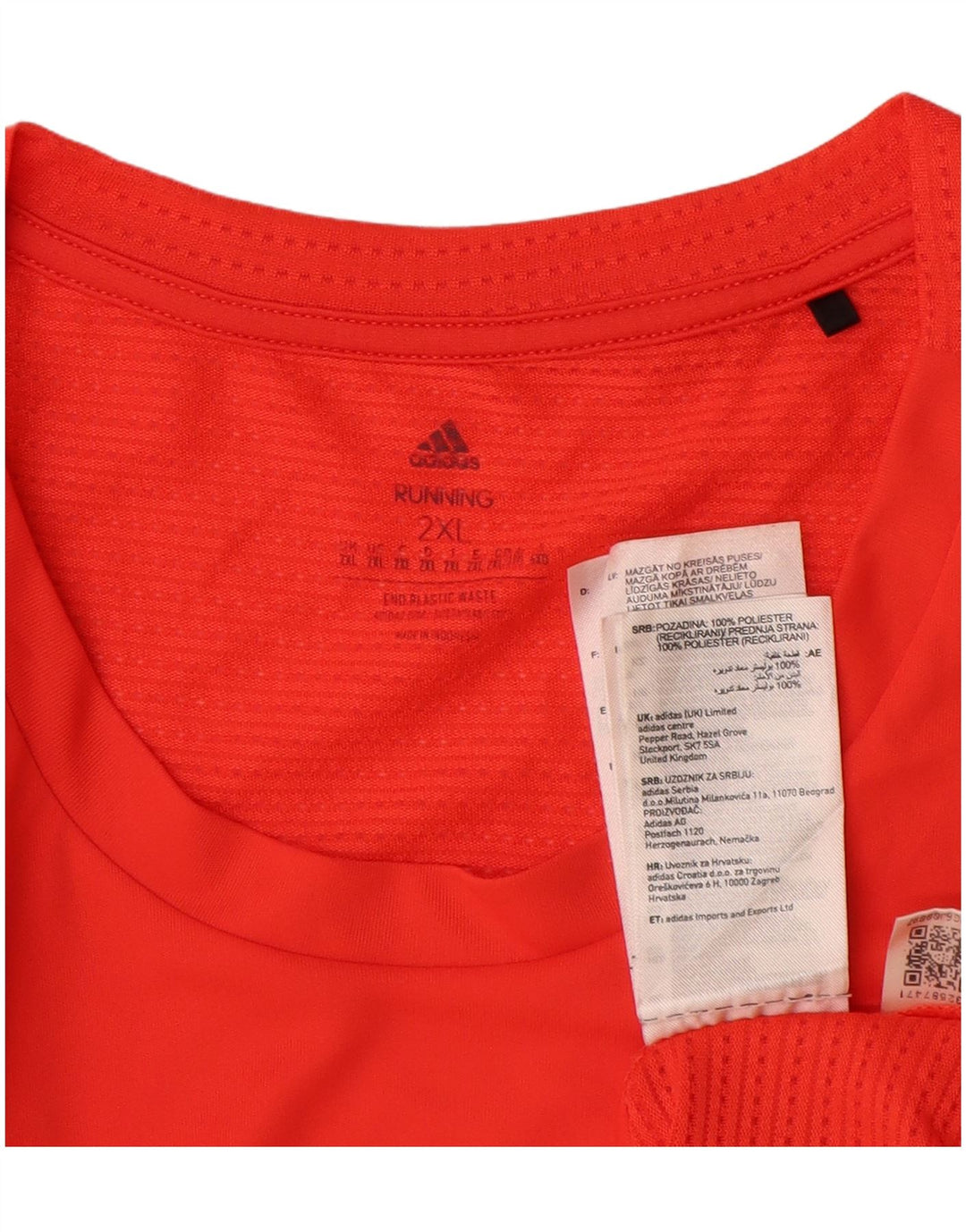 ADIDAS T-Shirt Homme Haut 2XL Orange Polyester