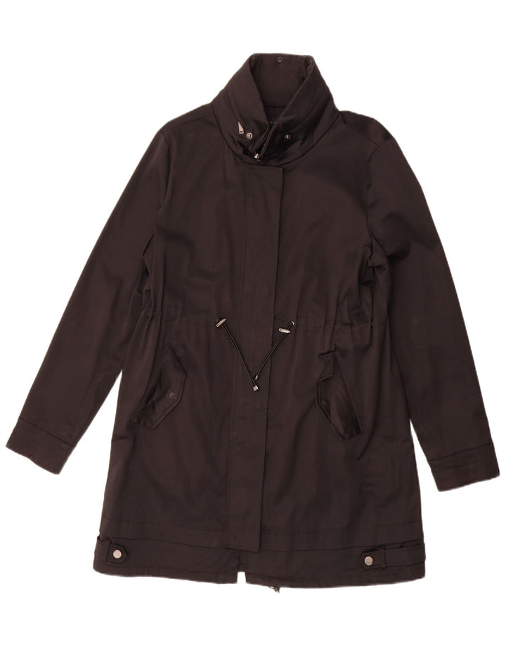 Zara Parka à capuche pour femme UK 14 Medium Noir
