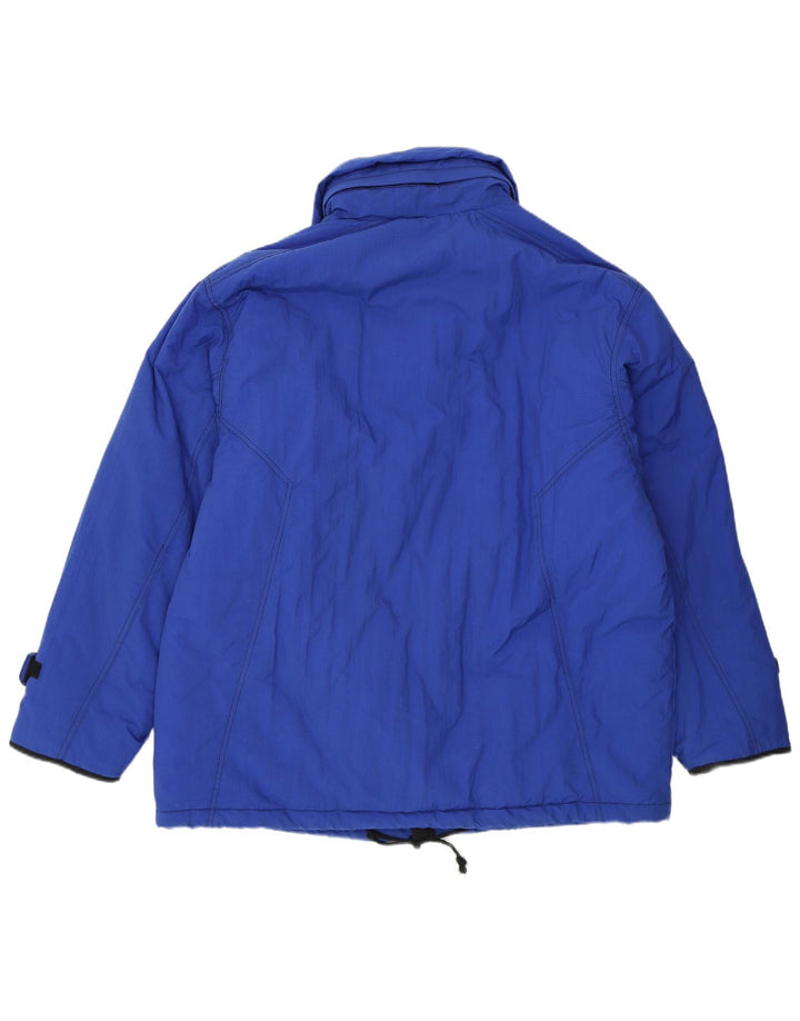VINTAGE Veste de ski à capuche homme UK 40 Grand Bleu Polyamide