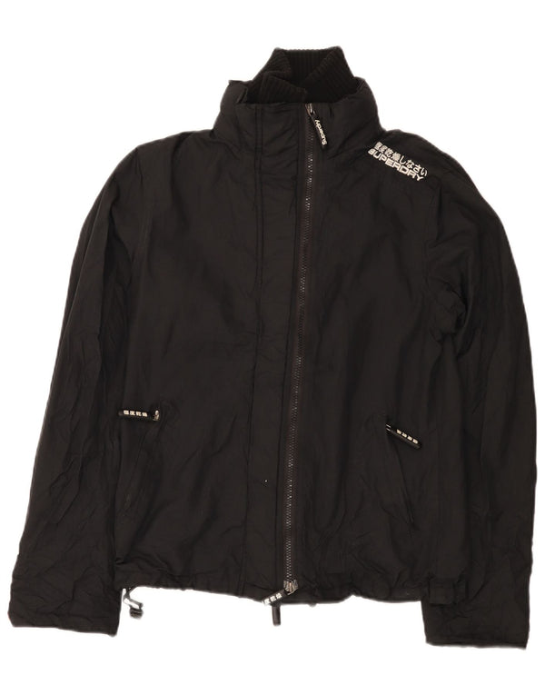 Superdry Veste de Pluie Graphique Fille 11-12 Ans Large Noir Nylon