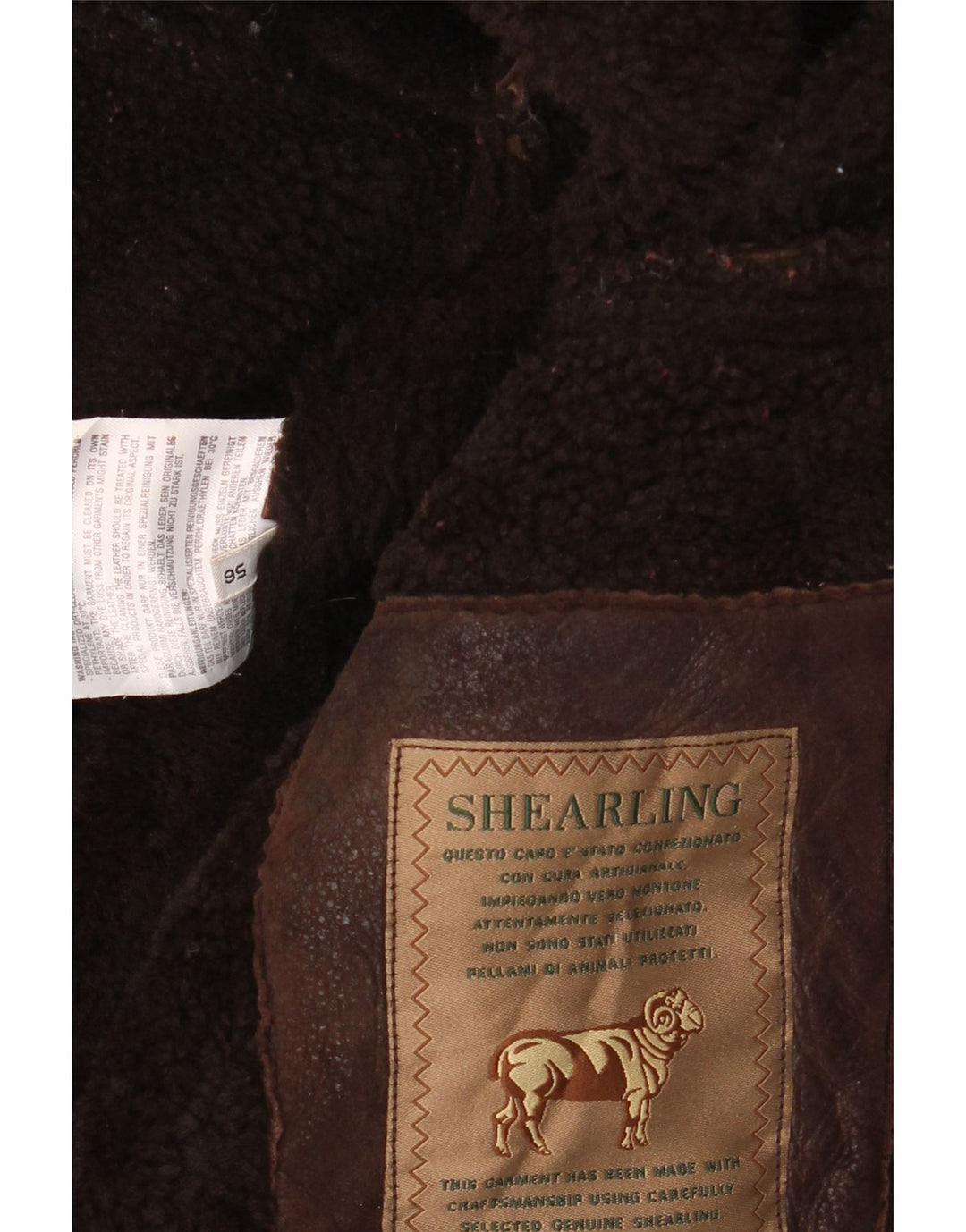 BELFE & BELFE Veste en peau de mouton pour homme IT 56 3XL Marron peau de mouton
