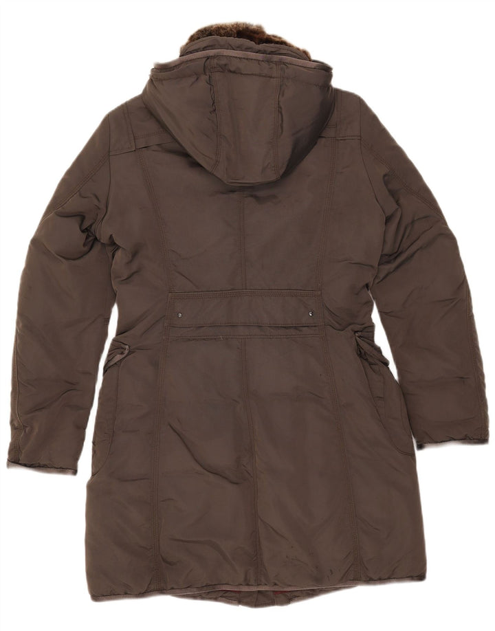 PEUTEREY Manteau matelassé à capuche IT 44 Gris Moyen Polyamide Femme