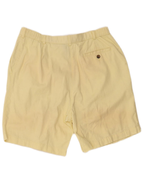 Marks & Spencer Short chino taille haute pour femme UK 18 XL W32 Jaune