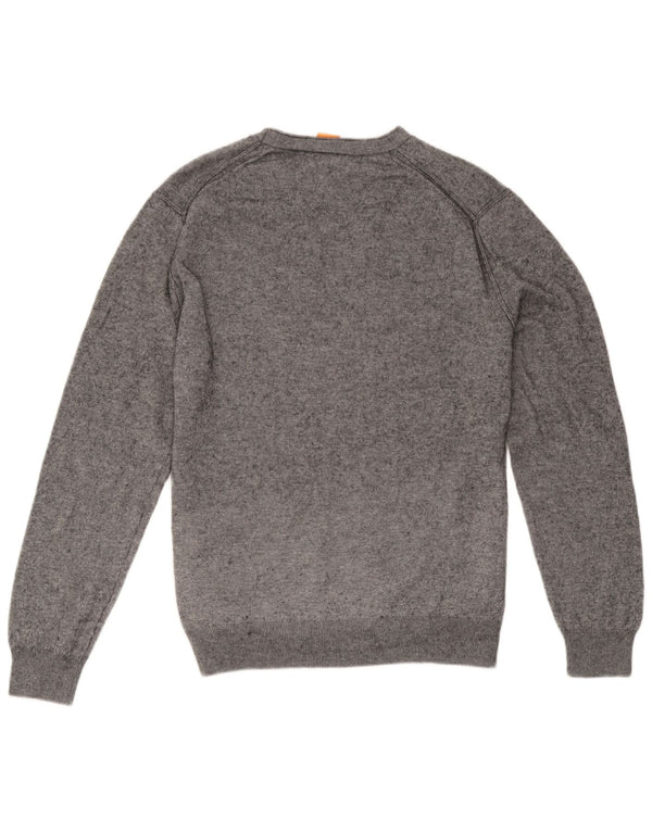 Hugo Boss Pull ras du cou XL en coton moucheté gris