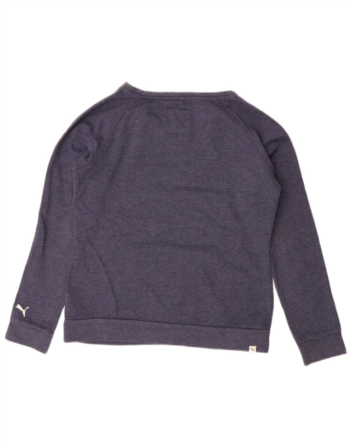 Puma Sweat-shirt graphique pour femme UK 14 Large Bleu marine