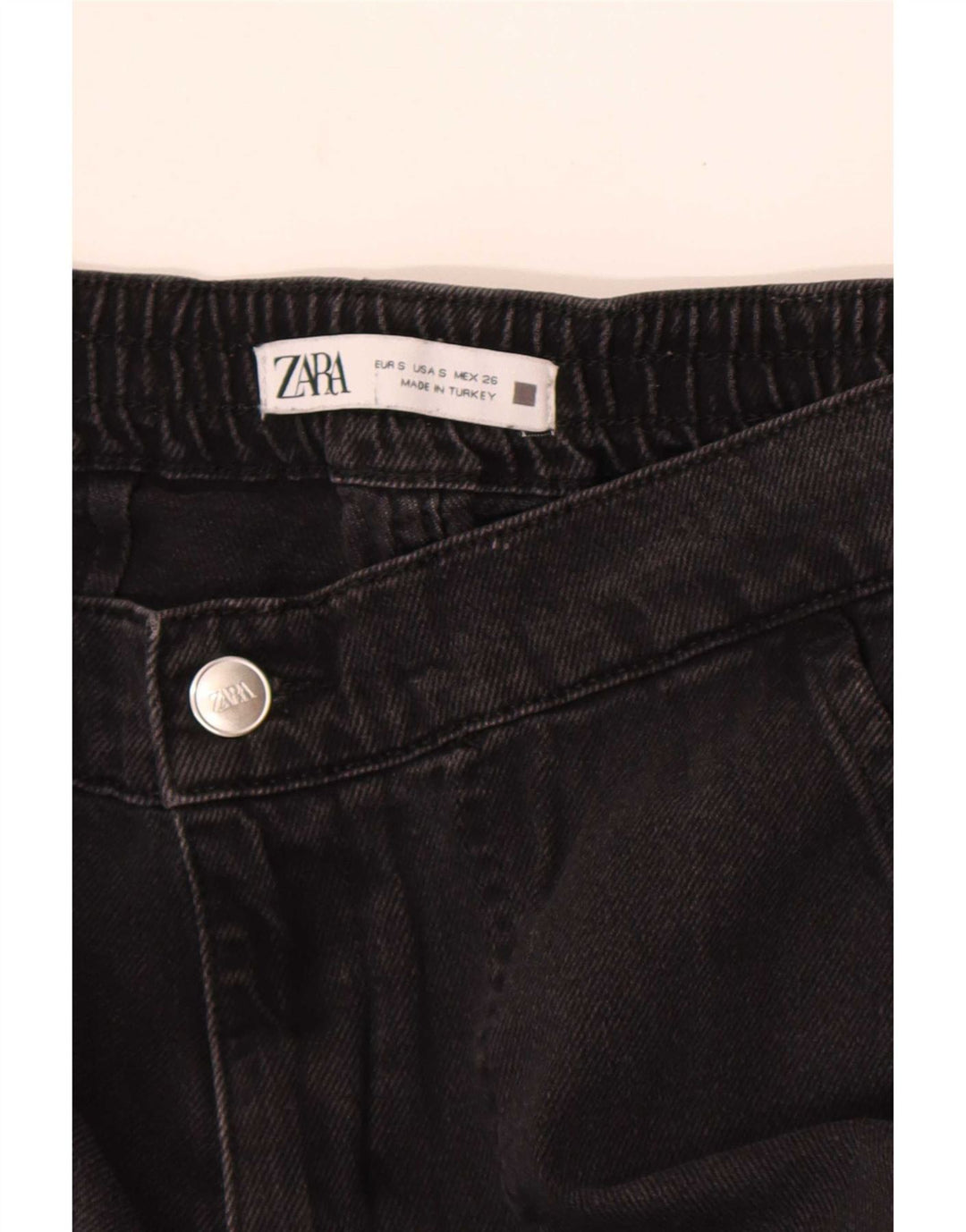Zara Jean cargo à jambe large pour femme Petit W26 L28 Noir