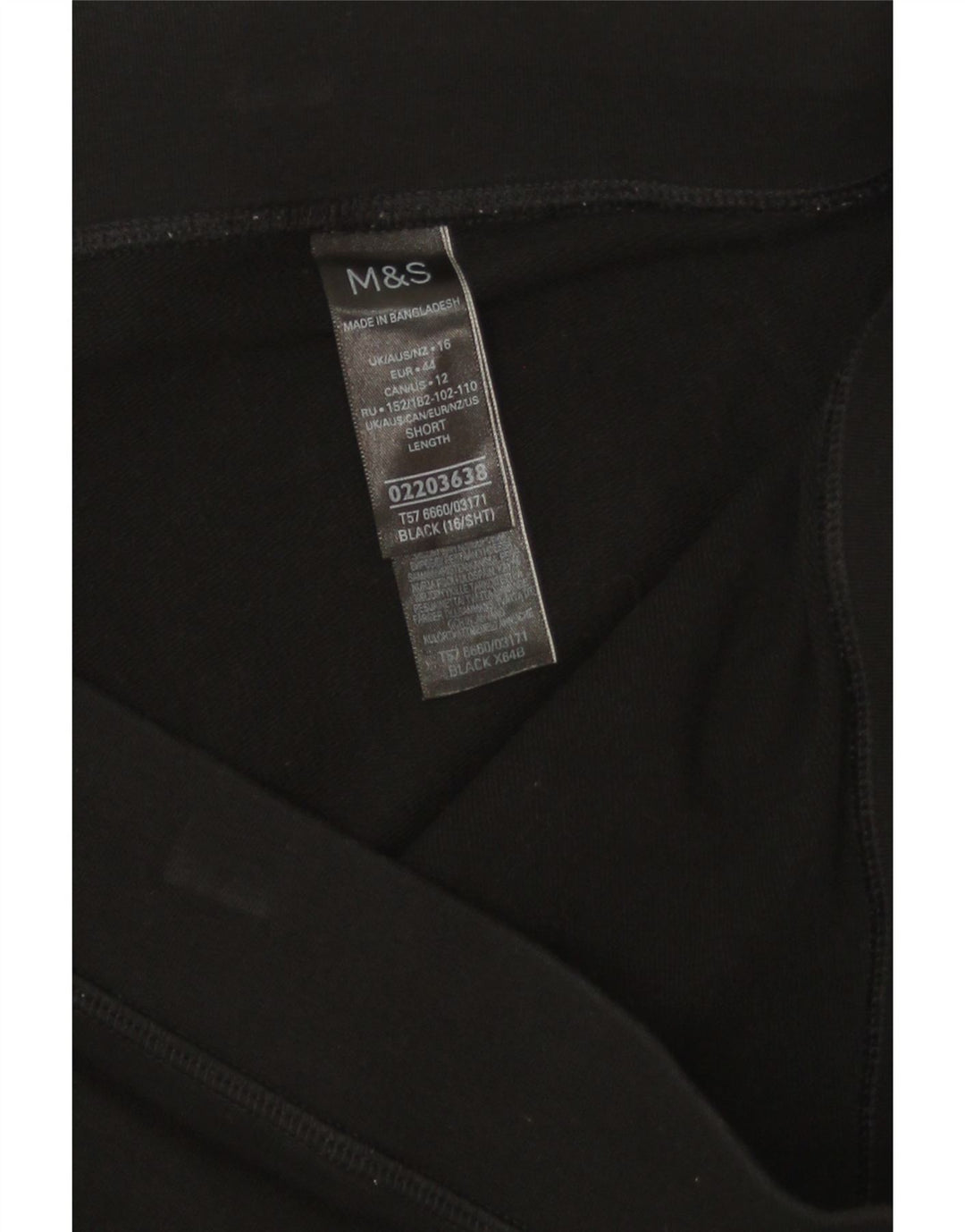Marks & Spencer Leggings pour femmes UK 16 Large Noir Coton