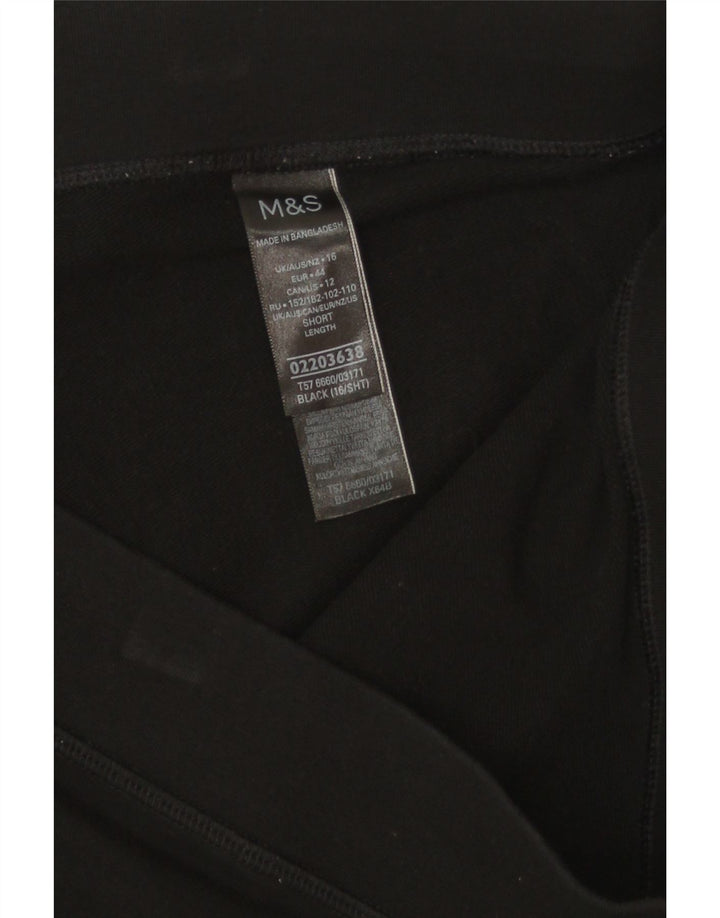 Marks & Spencer Leggings pour femmes UK 16 Large Noir Coton