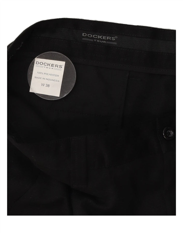 DOCKERS Mens Pegged Chino Shorts W38 XL Black Polyester Vintage Dockers and Second-Hand Dockers from Messina Hembry 