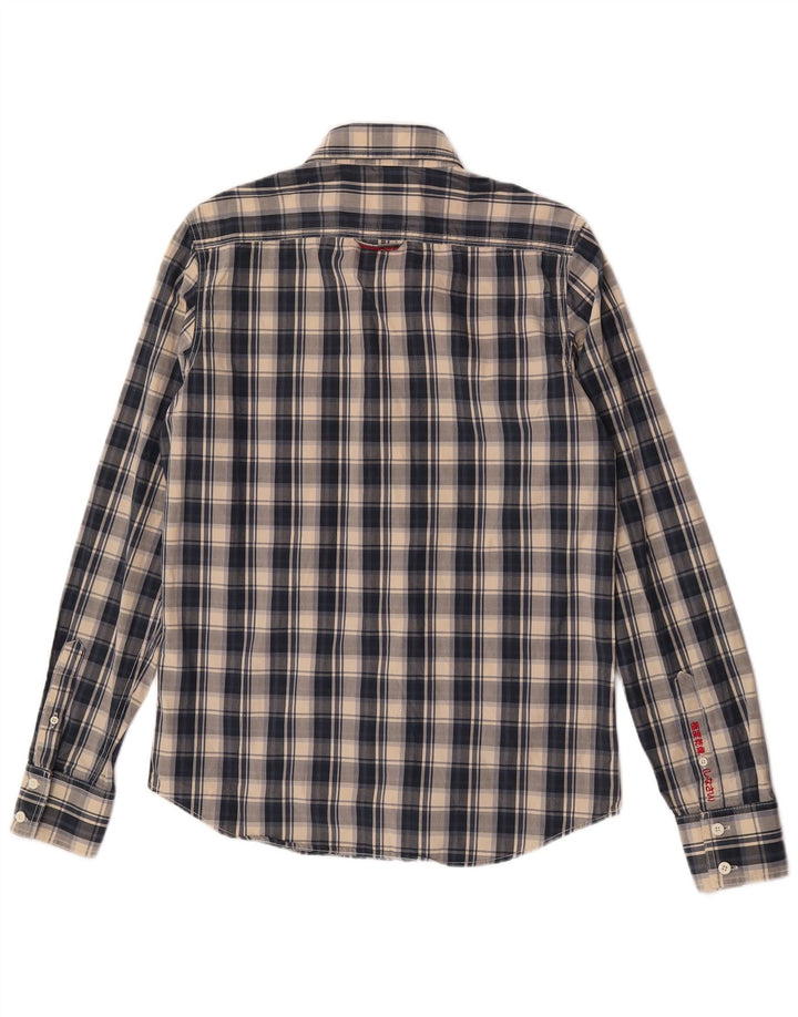 Superdry Chemise Homme Grand Carreau Bleu Coton