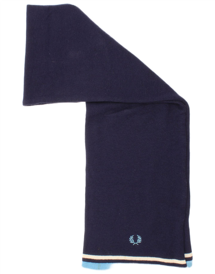 Fred Perry Écharpe rectangulaire pour homme Taille unique en nylon rayé bleu marine