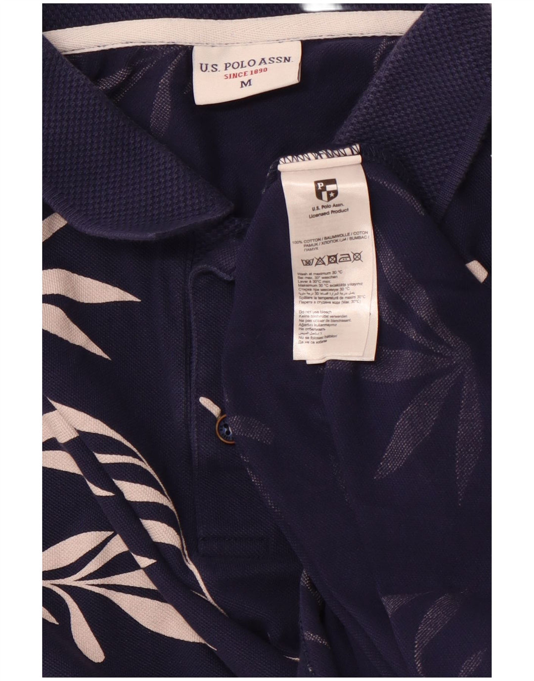 POLO AMÉRICAIN ASSN. Polo Homme Bleu Marine Moyen Coton Floral