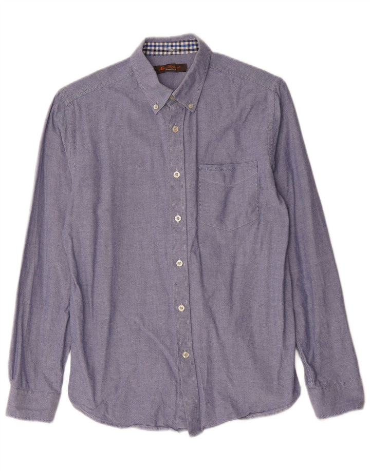 BEN SHERMAN Chemise Homme Petit Bleu Coton