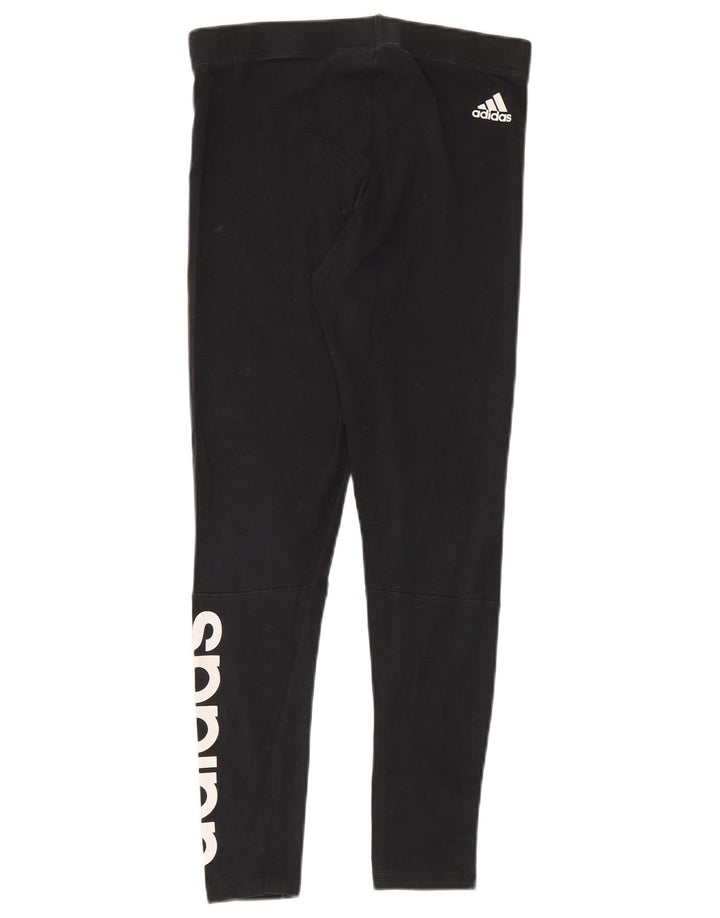 Adidas Leggings graphiques pour femmes UK 12 coton noir moyen