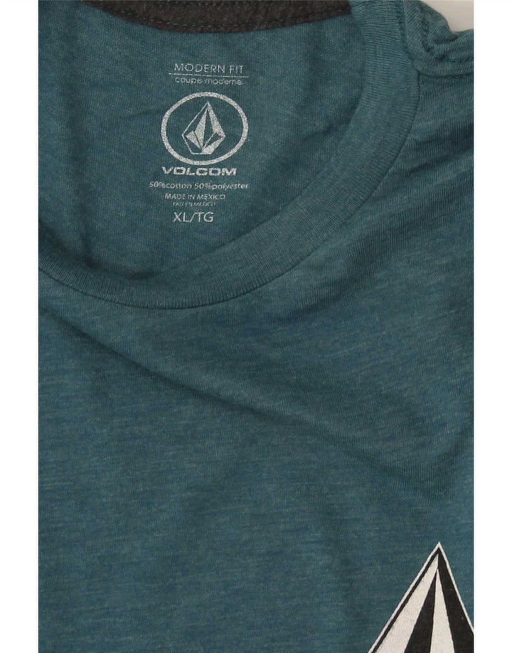 Volcom Haut graphique coupe moderne à manches longues XL en coton bleu pour homme