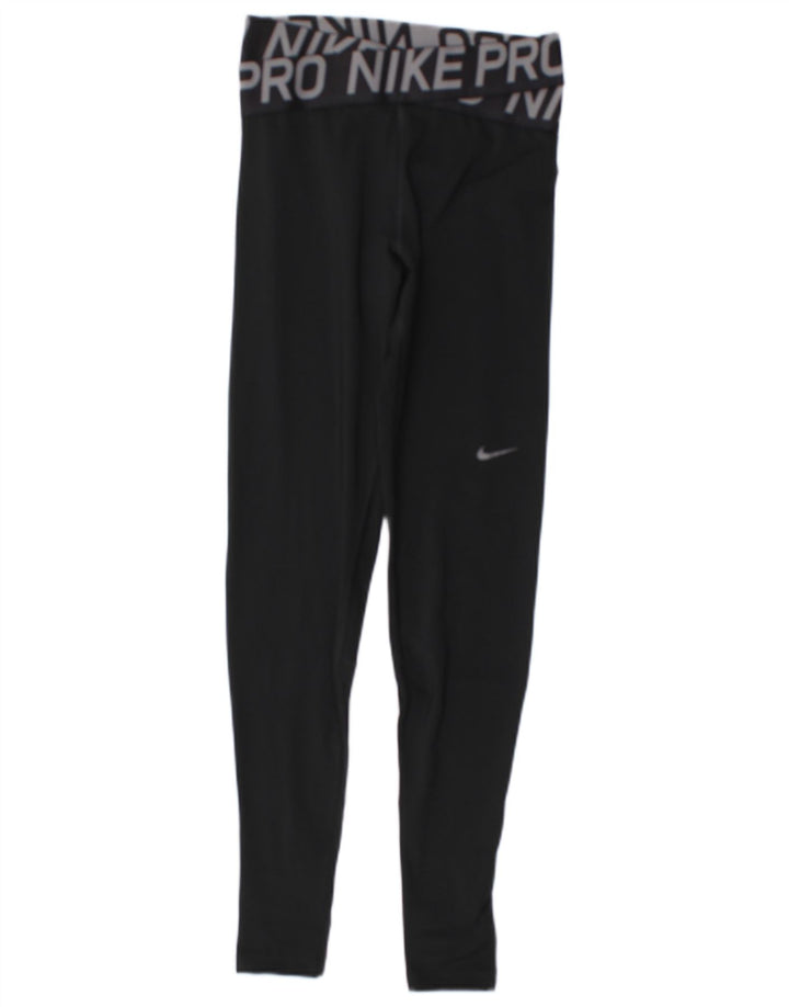 Nike Legging graphique Dri Fit pour femme UK 8 Small Noir Polyester