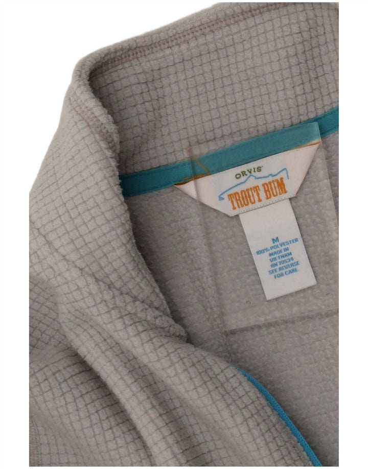 ORVIS Pull Polaire Col Zippé Homme Gris Moyen Polyester