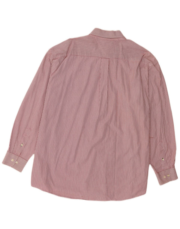 Tommy Hilfiger Chemise homme Taille 17 XL Coton à fines rayures roses