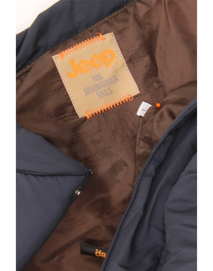 Jeep Gilet rembourré pour homme UK 40 Large Bleu marine