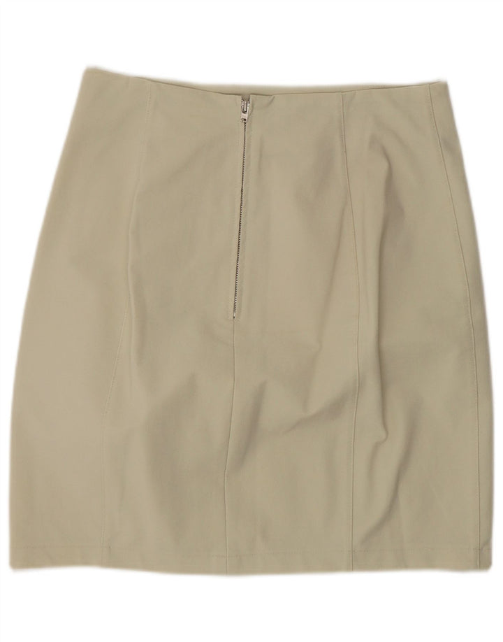 vintage Femme Mini Jupe Grande W30 Beige Polyamide