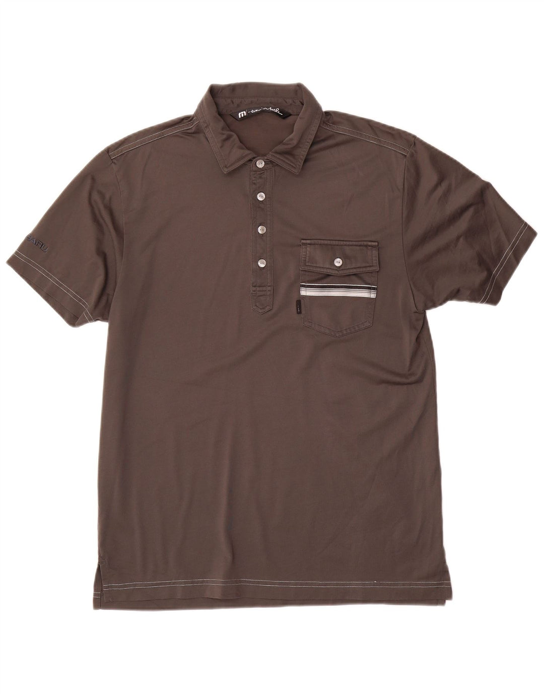 TRAVIS MATHEW Polo Homme Gris Moyen Coton