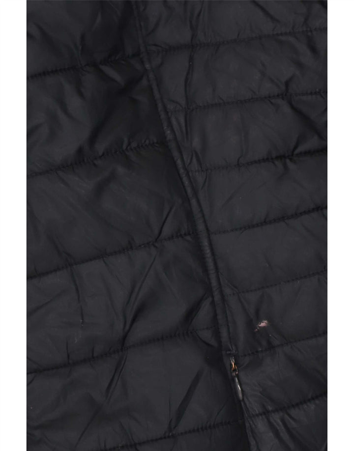 Joules Manteau matelassé à capuche pour femme UK 16 Large Bleu Marine Polyester