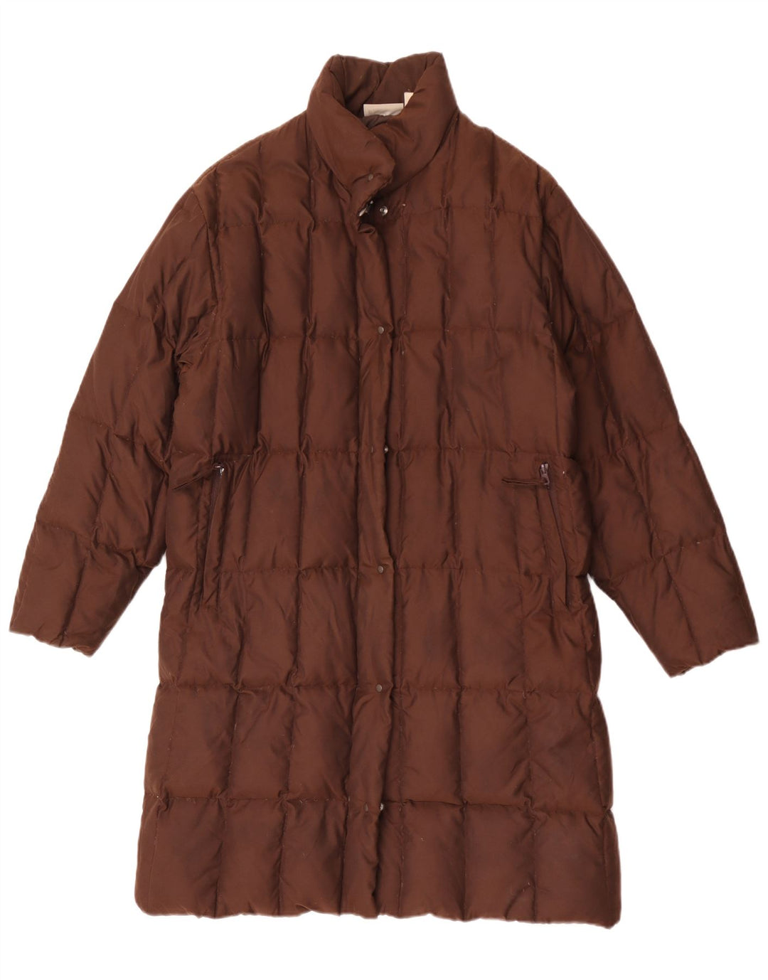 Sergio Tacchini Manteau rembourré surdimensionné pour femme UK 10 Petit Marron Polyamide