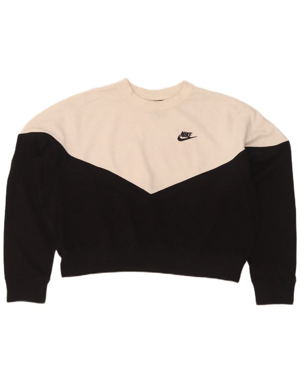 Nike Sweat-shirt court surdimensionné pour femme UK 18 XL Noir Colorblock