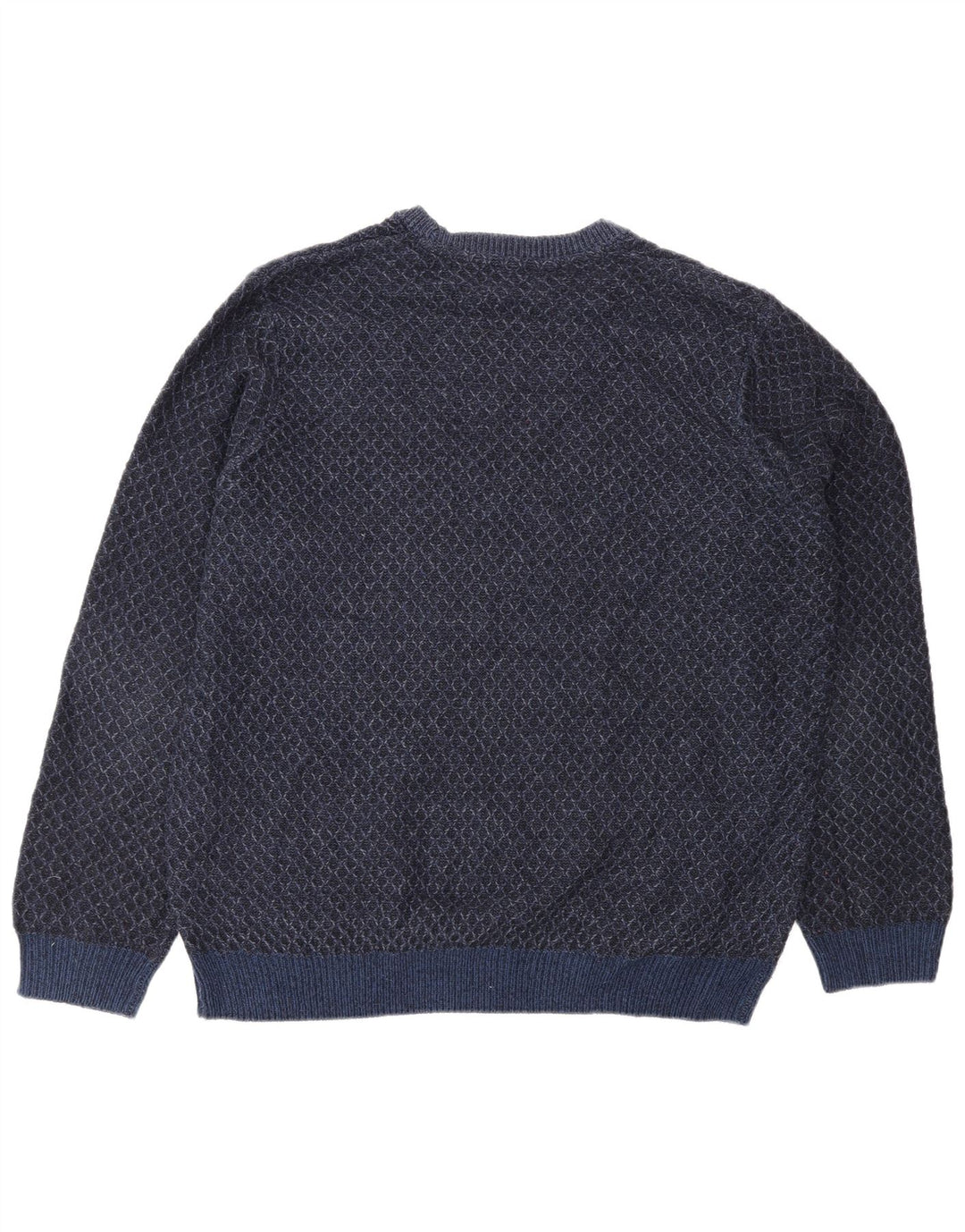 Marks & Spencer Pull à col rond pour homme XL Bleu marine géométrique