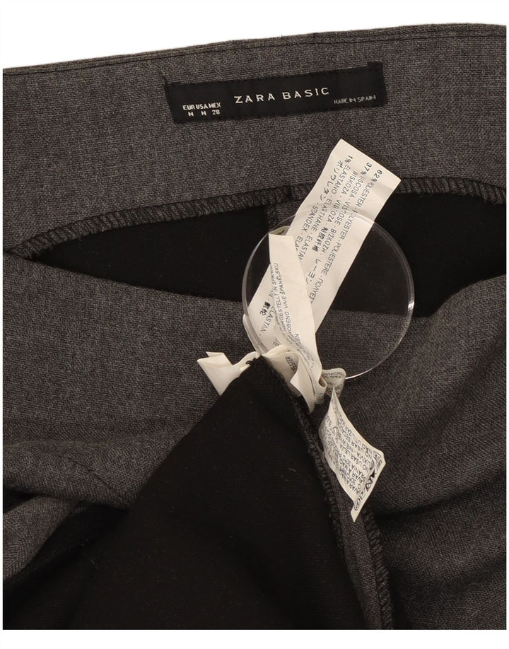 Zara Robe fourreau sans manches pour femme UK 12 Polyester gris moyen