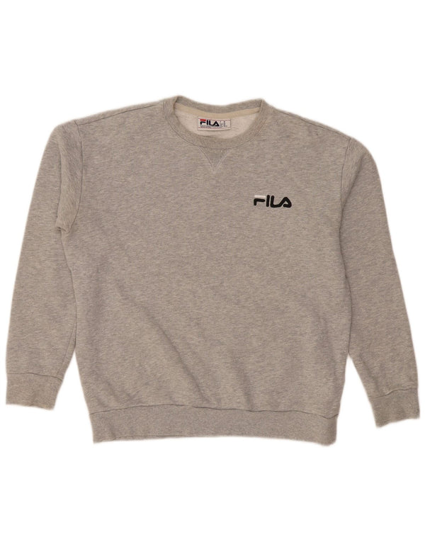 FILA Sweat-shirt coupe ample pour homme XS Gris Coton