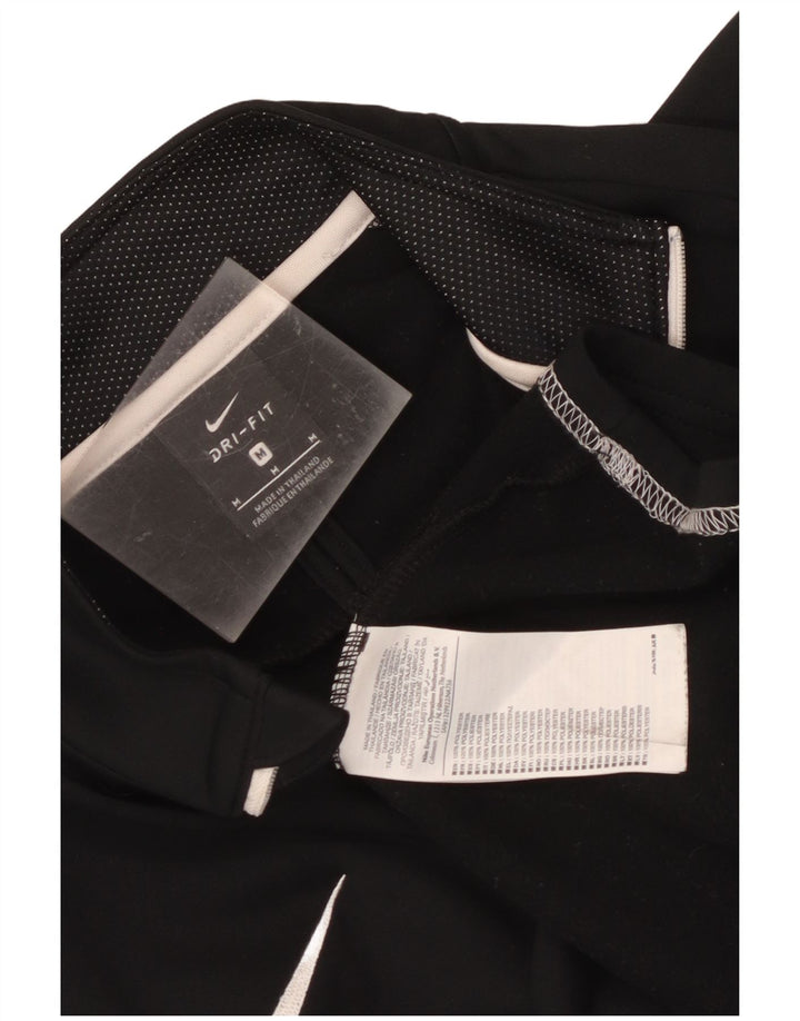 Haut de survêtement Nike Dri Fit Zip Neck pour homme, color block, noir moyen