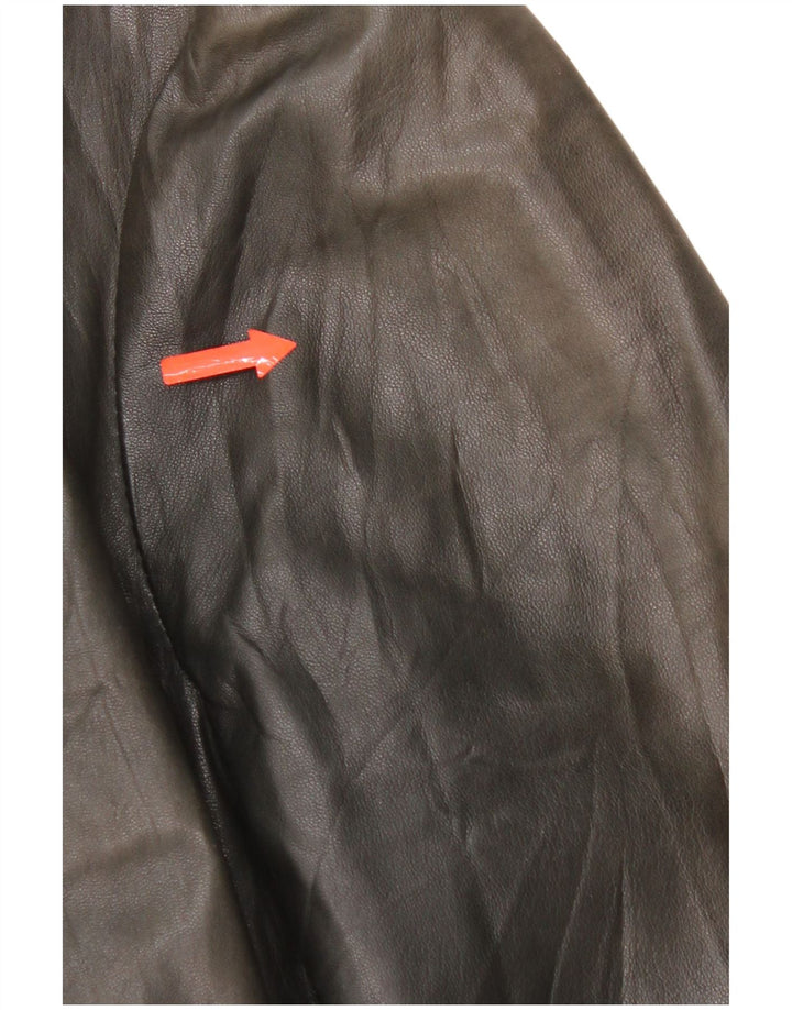 Veste En Cuir Homme IT 48 Cuir Noir Moyen