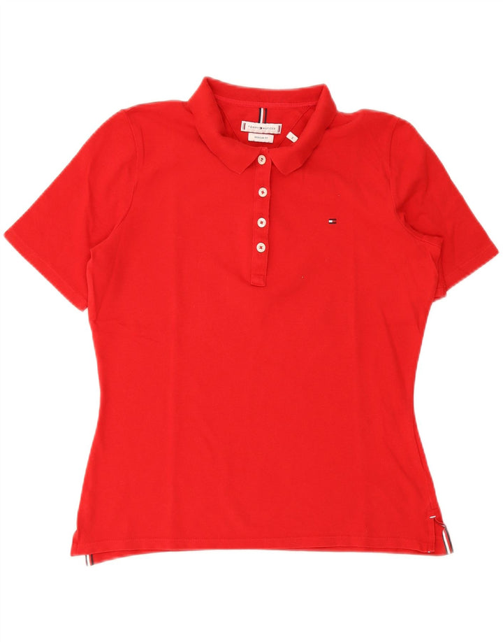 Tommy Hilfiger Polo coupe régulière pour femme UK 12 Rouge moyen